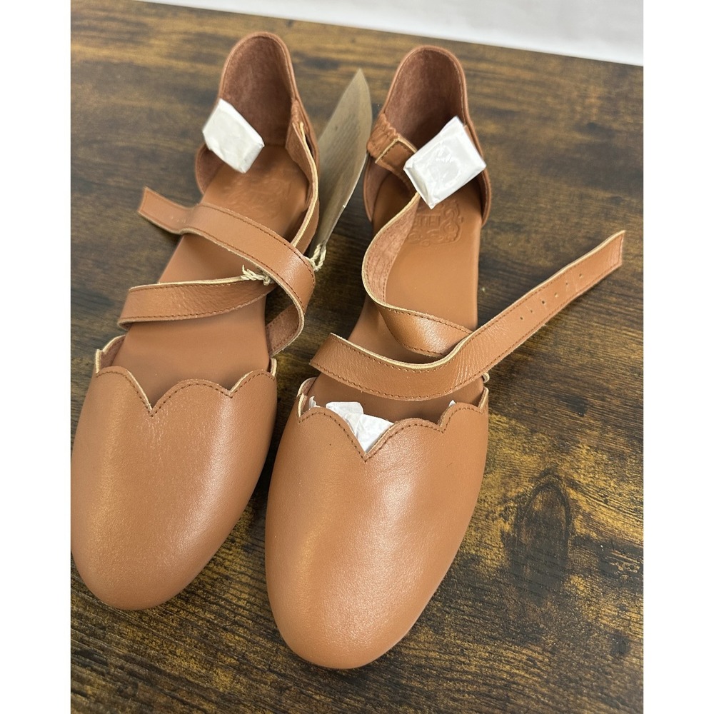 NWT Bali ELF Mangrove Handmade Leather Shoes Crisscross Strappy Mary Jane US 8 - Picture 3 of 10
